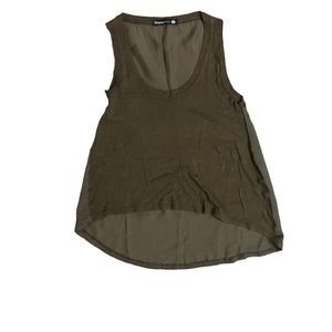 Shana size xxs Women’s Thank Top - Forrest Green high low